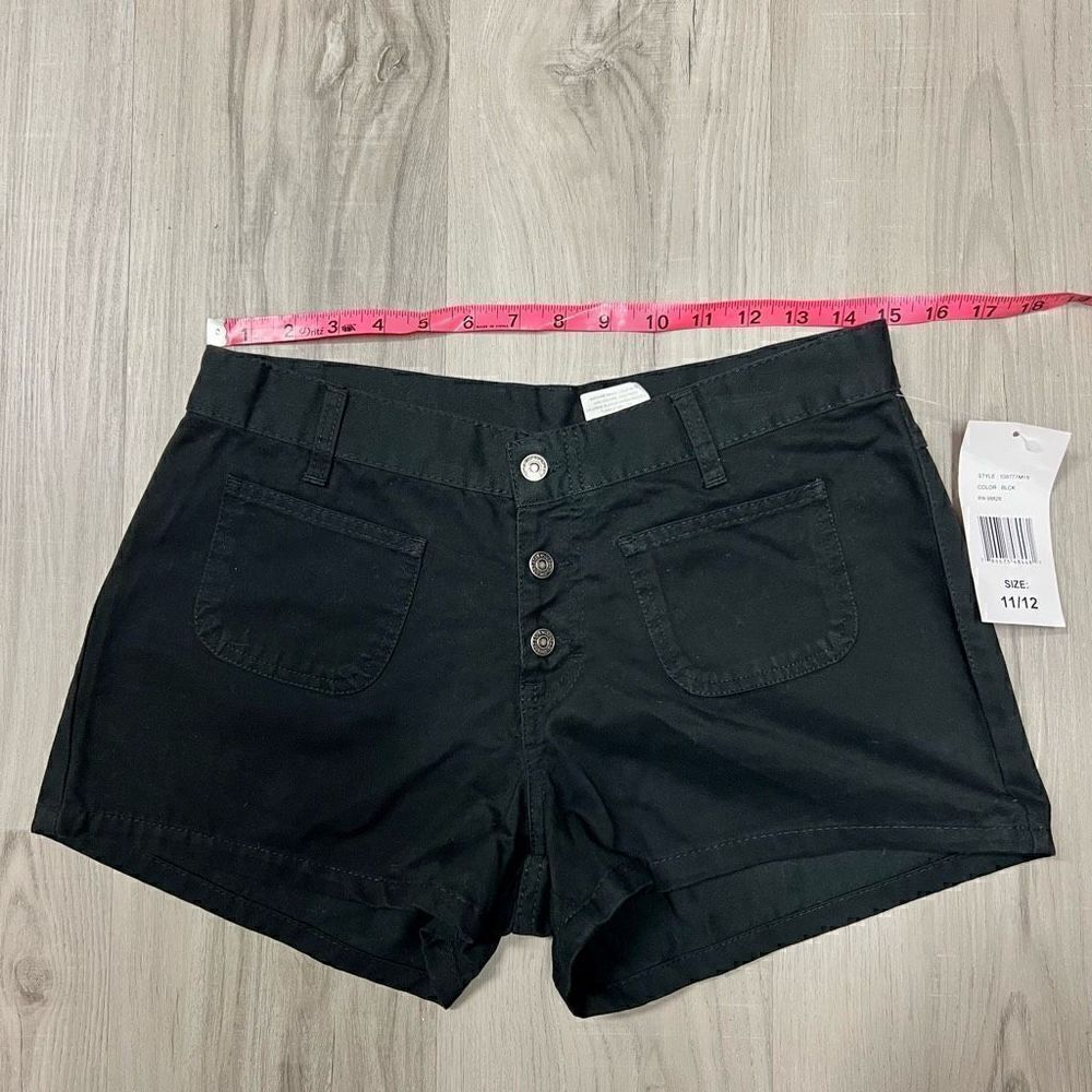 NWT vintage deadstock Y2k Jordache Black Button up Short Size 11/12 - Picture 3 of 14